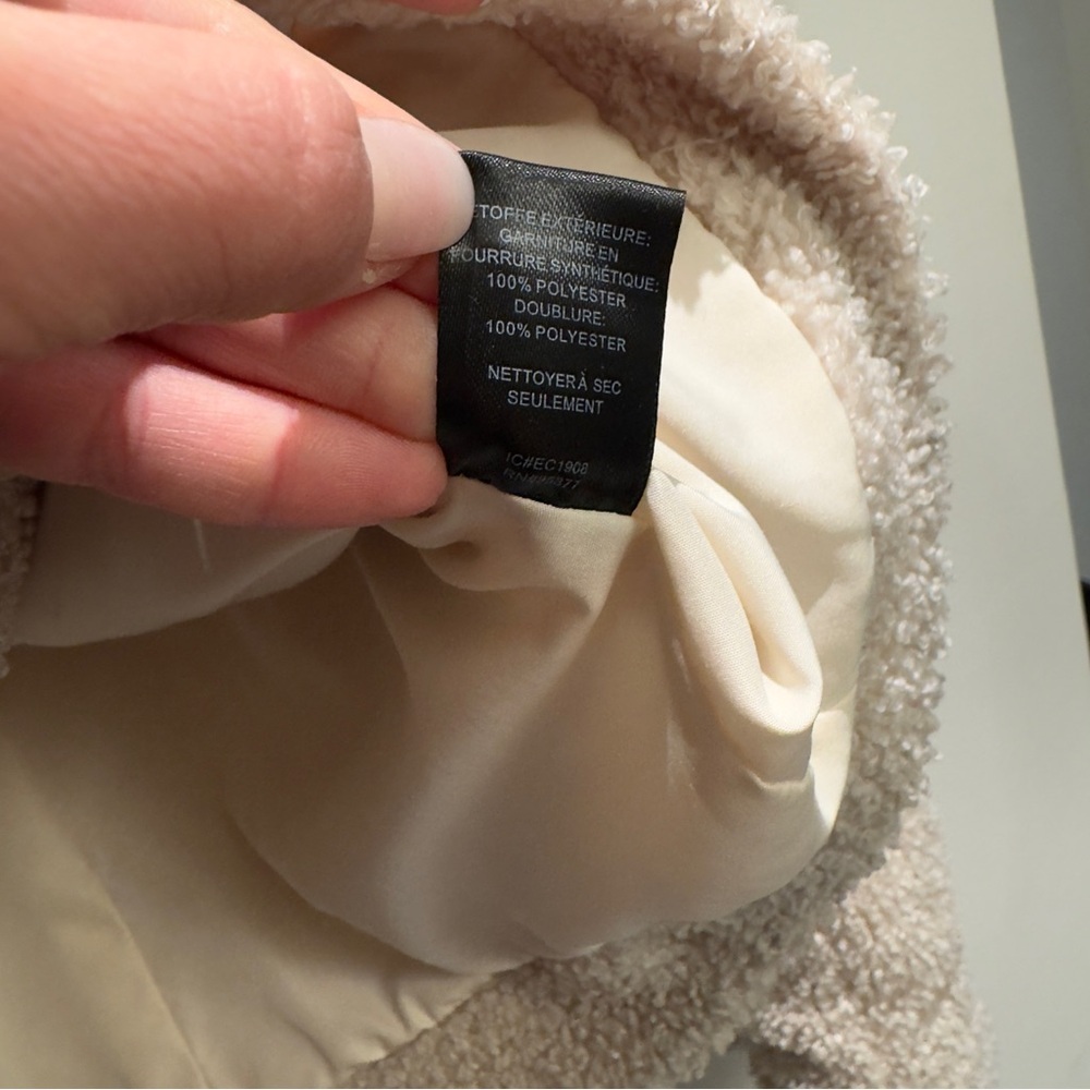 Sanctuary Women's Cream Sherpa Jacket Size Small - Picture 5 of 8
